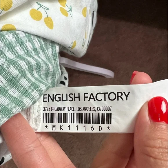 English Factory Green and White Patchwork Maxi Dress - Picture 4 of 8